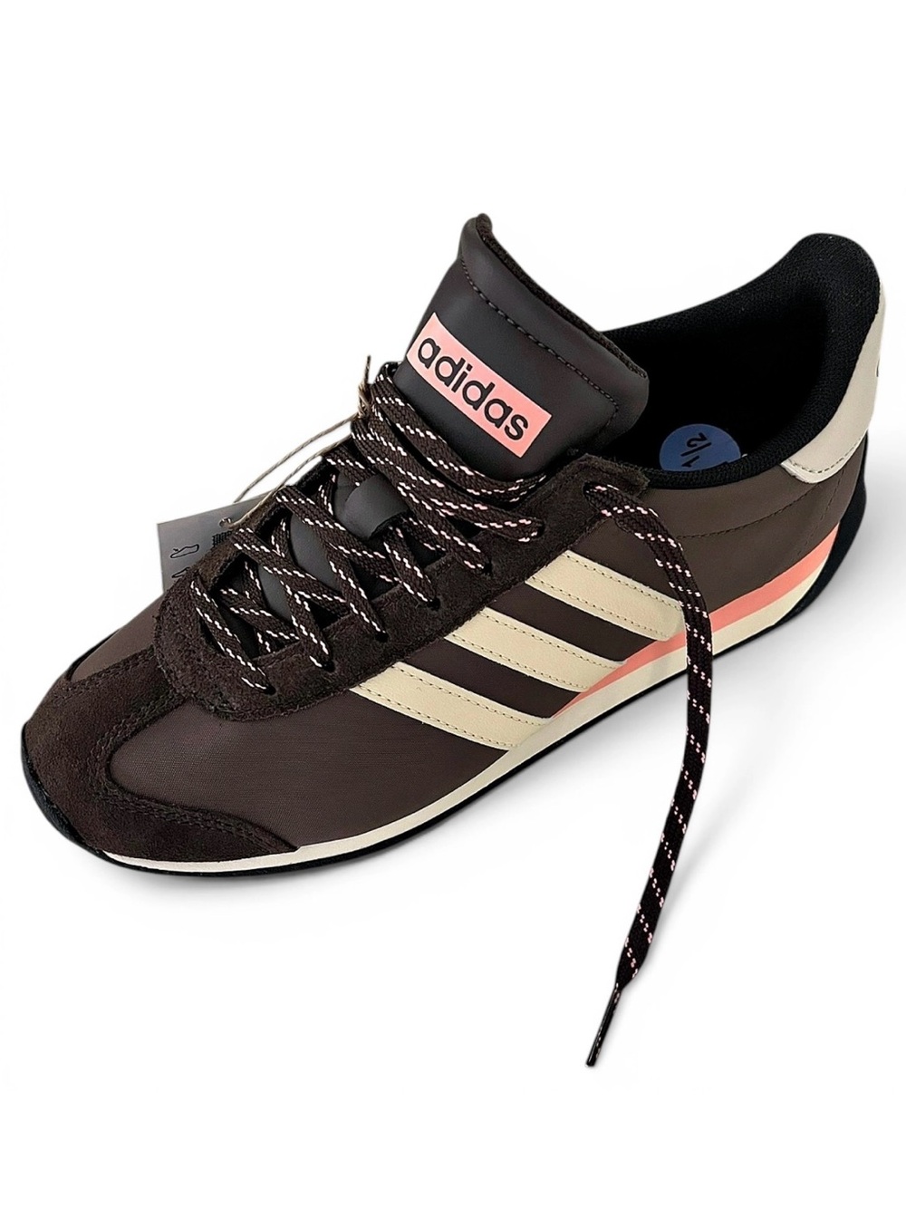 Adidas woman’s  Brown cream and pink Retro sneakers